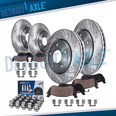 $206.92 • Buy Front & Rear Drilled Rotors Brake Pads + Lugnuts For 2007-2013 Nissan Altima V6