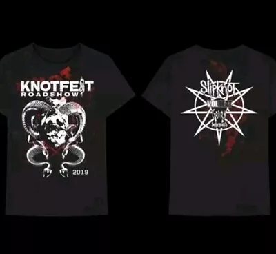 EUC Size MEDIUM Slipknot 2019 Knotfest Roadshow Concert T-Shirt Volbeat Gojira • $30