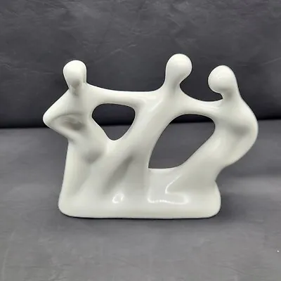 Made In Israel Naaman White Fine Porcelain 3 Friends Figurine Vintage 1980s • $25.88