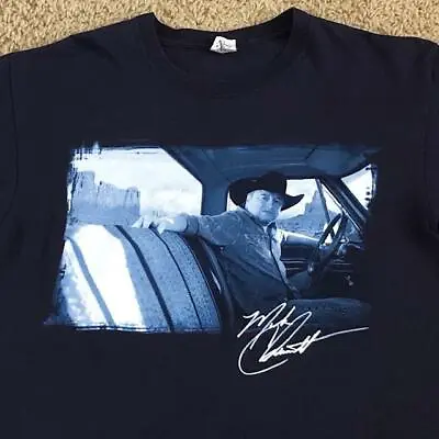 Mark Chesnutt Truck Tour Cities Anvil 100% Cotton Navy Blue T-Shirt Size Medium • $22.99