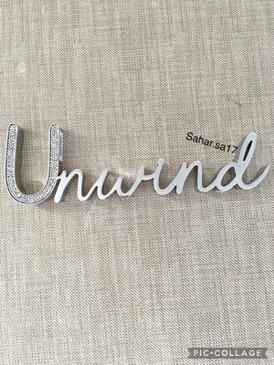 £21 • Buy NEXT Harper Sparkle Unwind Word Ornament/home Office Sign Slogan Sculpture Gift