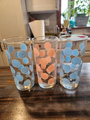 $29.99 • Buy Vintage Fiestaware-Set Of 3- 12 Oz Drinking Glasses Original Rare 1950's
