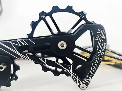 Fouriers Ceramics Rear Derailleur Cage Pulley Jockey For R8000 Dura Ace 9100 Blk • $233.67