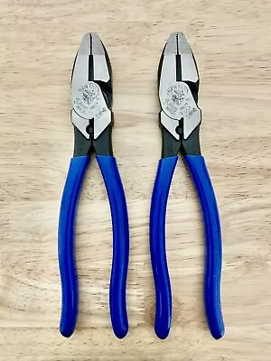 Lot Of 2 Klein Tools D2000-9NECR Lineman's Pliers With Crimping 9-Inch • $59.99