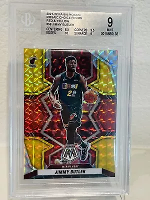 BGS 9 Jimmy Butler 21-22’ Mosaic #58 Fusion Red Yellow Choice SSP #/88 💎📈🔥 • $23.99