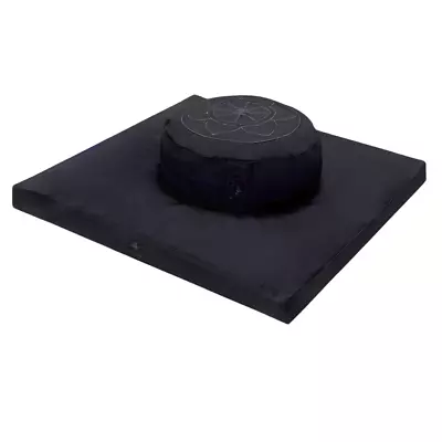 TempleTree Living Meditation Cushion Set Black Lotus Flower Version • $54.99