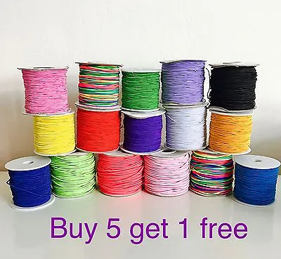 1mm 15mm 2mm Elastic Nylon Cord 1M- 10M Gr8 For Sewing Craft Jewellery Making • £2.49