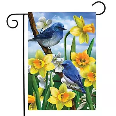 Bluebirds And Daffodils Spring Garden Flag Floral 12.5  X 18    • $19.97