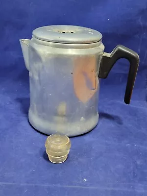 Vintage Aluminum 7 Cup Percolator Coffee Pot Unbranded Or Worn Off • $3