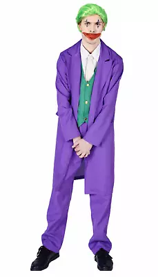 The Joker Purple Suit Halloween Mens Costume And Wig • $24.99