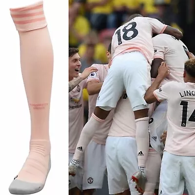 Manchester United Man Utd 2018/19 Pink Away Socks 43-45 8.5-10 Adults New • £9