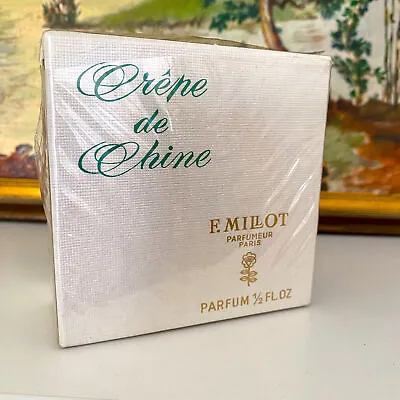 Vintage 1960s F. Millot CREPE DE CHINE Real Parfum Perfume Splash 1/2 Oz 15 Ml  • $138