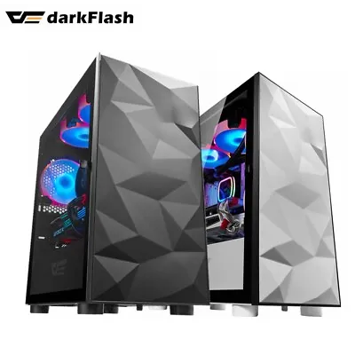 $75.95 • Buy PC Computer Case Tempered Glass DarkFlash DLM21 M-ATX Gaming Case Side Panel