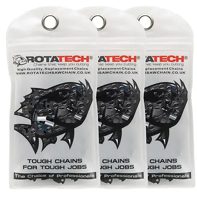 Three X 12  Rotatech Chainsaw Chains For Stihl Shindaiwa Picco And Efco • £20.95