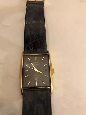 Rare Rotary Black Dial 27mm Leather Strap Mens Watch • £50