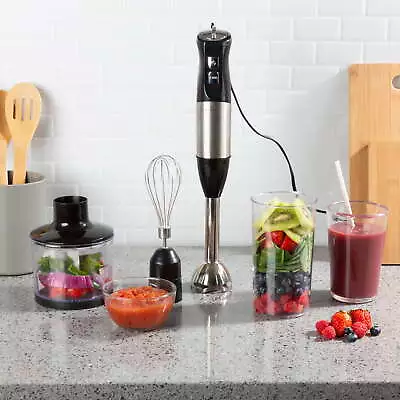 6-Speed Handheld 4-in-1 Immersion Blender For Soups (Black) • $22.84