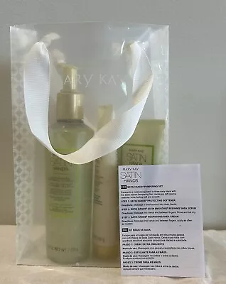 Mary Kay Satin Hands Pampering Set - Cream Scrub Softener White Tea Citrus NEW • $16.50