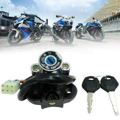 Universal Motorcycle Modified Ignition Key Lock Set Switch CNC Aluminum Alloy • $33.59