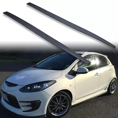 FYRALIP Matte Black Side Skirt Extension Rocker Panel Lip For Mazda2 Demio DE • $227.50