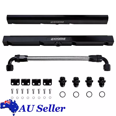 8AN For Holden Commodore V8 LS1 LS6 Intake Manifold Aluminum Fuel Rail Line Kit • $95.69