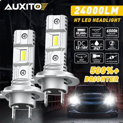 Canbus H7 LED Headlight Globes Bulb Kit Hi/Lo Beam 100w 24000LM Bright White • $42.99