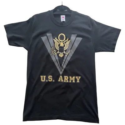 1990’s Vintage US Army Life Signs Retroactive Apparel Black T-Shirt Sz L • $19.90