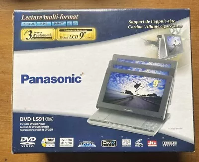 Panasonic DVD-LS91 Portable 9  DVD Player 3 Hr Playback. Car DC Adaptor.  • £39.99