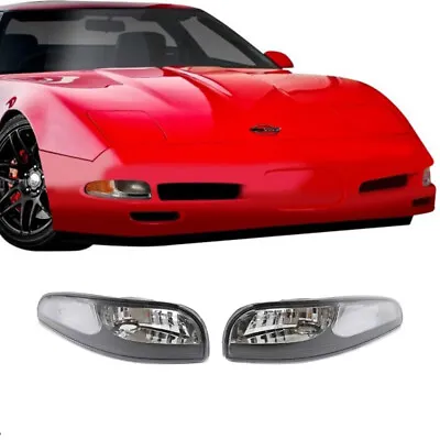 Front Bumper Corner Turning Lamp Black Housing Fits For 97-04 Chevy Corvette C5 • $45.99