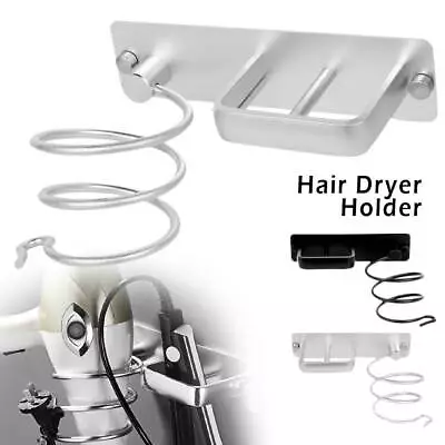 Hair Dryer Holder Set Space Aluminum Wall Mount Spiral Hair Straightener Rack V • $26.39