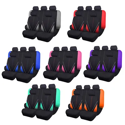 Universal Car Seat Covers Protectors Set Rear Split SUV Auto Interior Polyester • $44.99