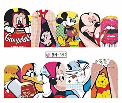 Mickey Mouse Nail Art (Water Decal Wraps) Pop Art Nail Art Decals • $2.99