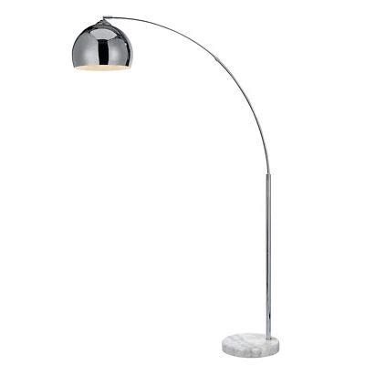 £94.99 • Buy Teamson Home Arquer LED Standard Arc Curved Floor Lamp, Modern Lighting, Chrome