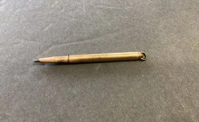 Vintage Ring Top Gold Colored Mechanical Pencil 2 3/4” Free Ship WORKS • $25