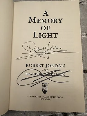 Brandon Sanderson SIGNED Memory Of Light Robert Jordan HC 1st/1st Free Shipping • $185.75