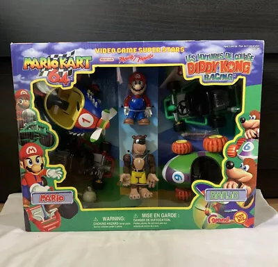 Mario Kart 64 Diddy Kong Racing Banjo Kazooie Figure Set VERY RARE ToyBiz 2001 • $2200