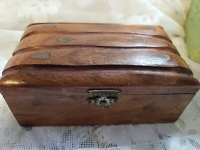 Vintage  Carved Teak Wooden Trinket Box • $10