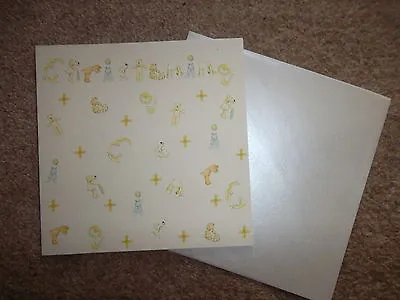 £1 • Buy Alphabet Art Baby Boy/Girl Christening Day Teddy Bears Card 15 Cm X 15 Cm 