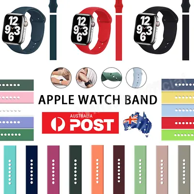 $4.95 • Buy For Apple Watch IWatch Sports Band Strap Series 7 6 5 4 3 2 SE 38/40/41/42/44/45
