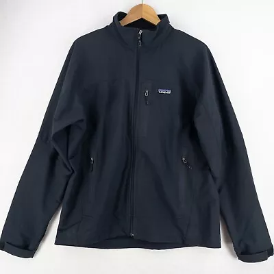 Patagonia Jacket Mens Large Black Soft Shell Full Zip Simple Guide • $39.99