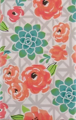 Lovely Floral Trellis Vinyl Flannel Back Tablecloths Var Size • $19.95