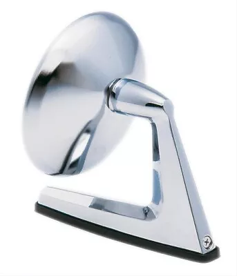 CHROME CIRCULAR DOOR MIRROR CLASSIC MUSCLECAR HOTROD TRUCK LH Or RH KIT • $39.95