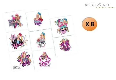 Jojo Siwa Tattoo Favours 8 Pack Favours Birthday Party Supplies FAST SHIPPING • $12.95