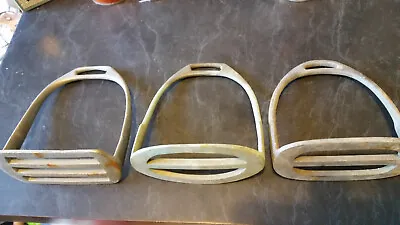 3 X Vintage Brass / Bronze Horse Stirrups • $42.41