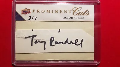 TONY RANDALL 2009 UD Prominent Cuts AUTO SP SSP #2/7 TV Actor The Odd Couple • $700