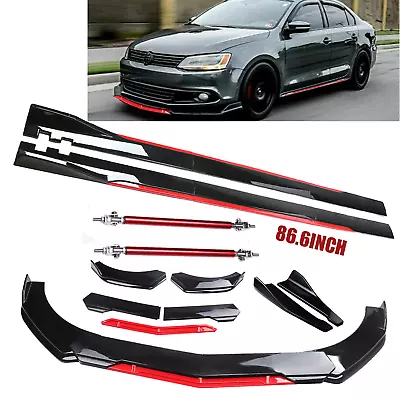 For VW Jetta MK6 MK7 Front Bumper Lip Splitter Spoiler 86.6Side Skirt Body • $99.99