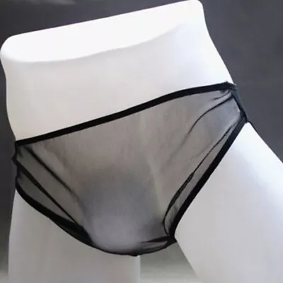 Mens See-Through Underwear Sexy Mesh Pants Transparent Boxer Underpant Thong • $7.23