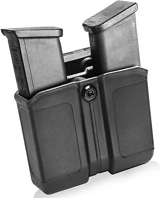 Universal OWB Double Magazine Pouch For 9mm/.40 Dual Stack Magazine Belt Clip • $17.99