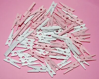 25mm Small Wooden Craft Pegs - Choice Of Colours - Wedding Decor • £18.49