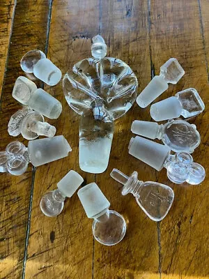 Antique Ground Glass Bottle Stoppers (lot Of 13) • $6.99