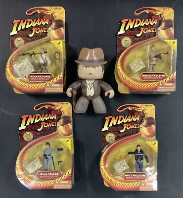 Indiana Jones Action Figure Lot Kingdom Skull Mutt Williams Spalko Mighty Muggs • $75